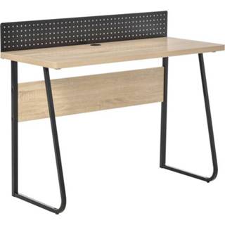 👉 Schrijftafel zwart hout active HOMdotCOM bureau computerbureau met prikboard spaanplaat naturel + 6011607685600