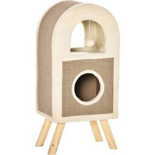 👉 Krabpaal active Paws met kattenhuis 40 cm x 34 91 6011610388383