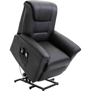 👉 Zwart active HOMdotCOM Elektrische massageligstoel met trillende massage verwarmingsfunctie 6011602046062