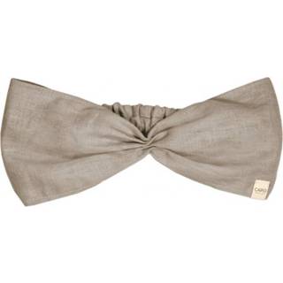 👉 Hoofdband linnen grijs beige One Size vrouwen CAPO - Women's Linen Hairband maat Size, grijs/beige 4060109537629