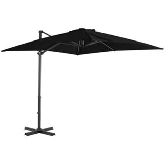 👉 Zweefparasol zwart aluminium active met paal 250x250 cm 8719883758879