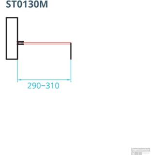 👉 Inloopdouche zwart glas Van Rijn ST01 Zonder Stabilisatiestang 30x200 cm Helder 8 mm Mat 8719304898108