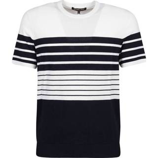 👉 Short sleeve blauw m mannen Stripe Crewneck Sweater Michael Kors , Heren