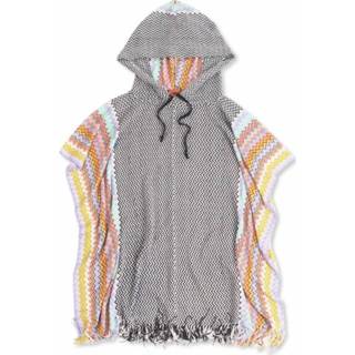 👉 Poncho grijs onesize vrouwen Knitted Hooded Missoni , Dames 9910051012970