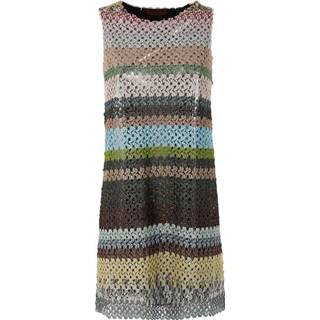 👉 Sleeveless grijs vrouwen Dress With Lace ON TOP Missoni , Dames