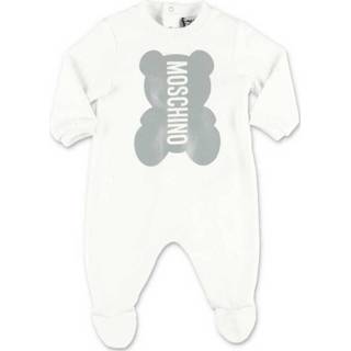 👉 Rompertje wit unisex Cotton sweat romper Moschino , 3400008607541