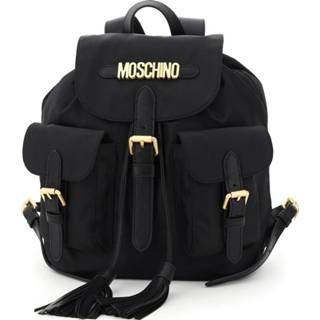 👉 Backpack zwart onesize vrouwen with tassels and logo Moschino , Dames