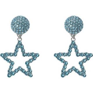 👉 Clipon blauw onesize vrouwen Clip-on earrings with stars Moschino , Dames