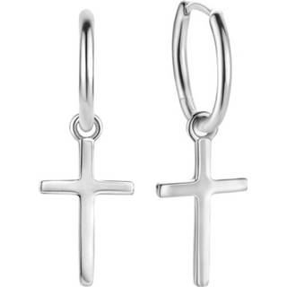 👉 Oorring zilveren active Trendy Oorringen met Kruis