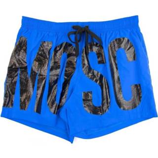 👉 Swimshort blauw XL mannen Maxi Logo Beach Moschino , Heren