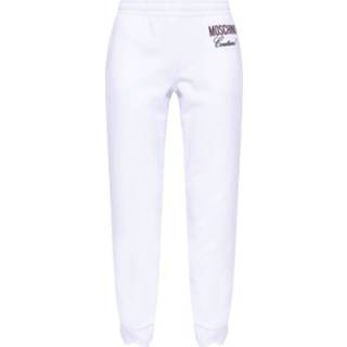 👉 Sweatpant wit vrouwen Logo-embroidered sweatpants Moschino , Dames