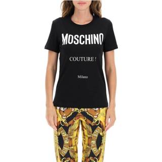 👉 Print T-shirt zwart vrouwen Moschino couture , Dames