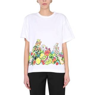 👉 Print T-shirt wit vrouwen Fruit Moschino , Dames