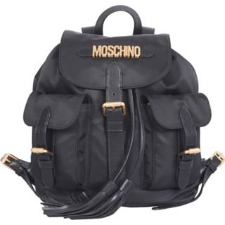 👉 Backpack zwart nylon onesize vrouwen Moschino , Dames