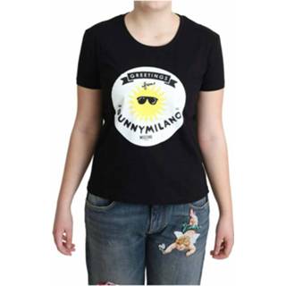 👉 Print T-shirt zwart vrouwen Sunny Milano Moschino , Dames