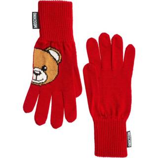 👉 Glove rood onesize vrouwen Women's gloves Teddy Bear Moschino , Dames 8052532739837