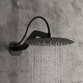 👉 Hoofd douche mat zwart Hoofddouche Salenzi Giro Ultra Dun 25cm 8719304740865