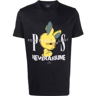 👉 Print T-shirt zwart XL mannen Never Assume Paul Smith , Heren