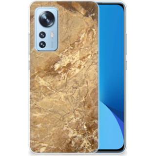 👉 Siliconen hoesje marmer Xiaomi 12 | 12X TPU Creme 8720632111784