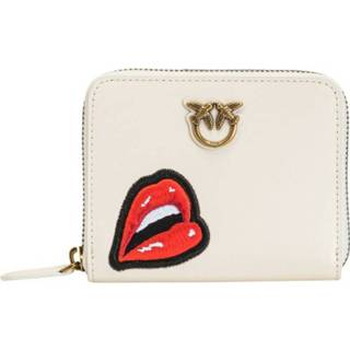 👉 Portemonnee rood wit onesize vrouwen Zip-Around Red Lips Wallet Pinko , Dames 8055209648289