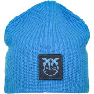 👉 Beanie blauw onesize vrouwen RIbbed Love Birds Pinko , Dames 8055209142848