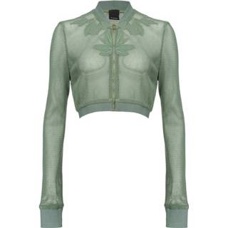 👉 Bomberjacket groen vrouwen Short Bomber Jacket With Embroidery Pinko , Dames
