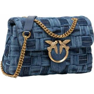 👉 Blauw onesize vrouwen Borsa Love Mini Puff Denim Pinko , Dames