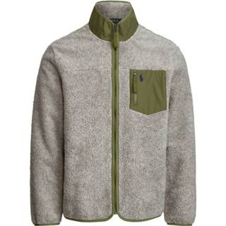 👉 Fleece jas grijs m mannen High-Neck Brand-Embroidered Jacket Polo Ralph Lauren , Heren