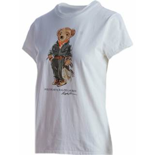 👉 Print T-shirt wit XL vrouwen Polo Bear Ralph Lauren , Dames