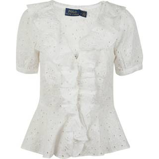 👉 Short sleeve wit vrouwen Blouse Ralph Lauren , Dames