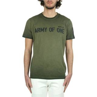 👉 Short sleeve groen XL mannen T-Shirt M6017 000 22658F Replay , Heren