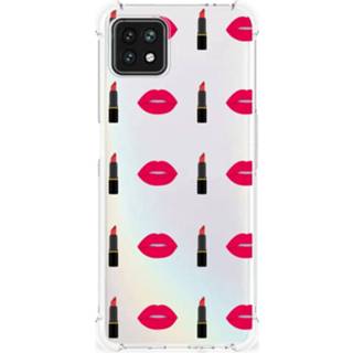 👉 Lippenstift silicone OPPO A53 5G | A73 Doorzichtige Hoesje Lipstick Kiss 8720632040794