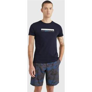 👉 XL mannen blauw Blå Tommy Hilfiger Camo Graphic Tee T-Skjorte , Heren