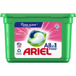 👉 Roze active Ariel All-in-1 Pods Wasmiddelcapsules Fris 14 stuks 8001090282903