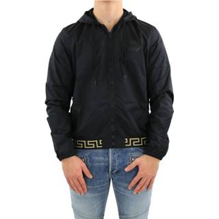 👉 Windbreaker zwart s mannen jacket Versace , Heren 8053850484133