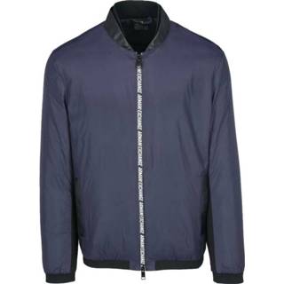 👉 Downjacket blauw m mannen Logo Tape Down Jacket Armani Exchange , Heren 8054524123426