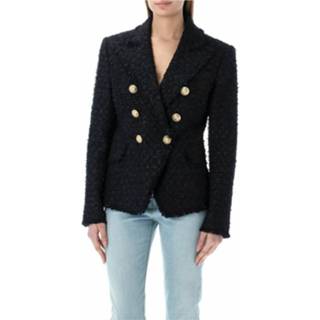 👉 Blazer zwart vrouwen Tweed Double-Breasted Balmain , Dames