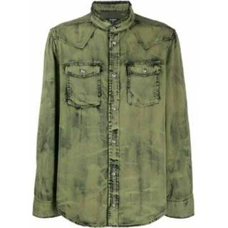 👉 Denim shirt groen mannen Balmain , Heren