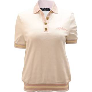 👉 Poloshirt wit vrouwen Polo Shirt in Cotton Balmain , Dames