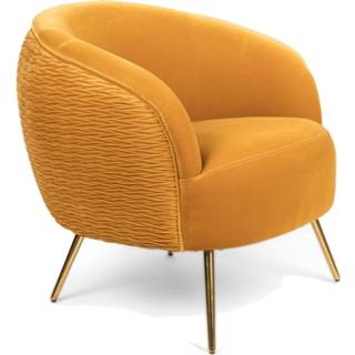 👉 Fauteuil velvet onderhoudsproducten stof Hotel Chique geel Bold Monkey So Curvy 8718548045255