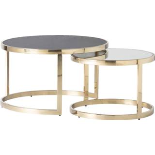 👉 Salontafel zwart metaal Hotel Chique goud Vical Set van 2 Moar 8430026043408
