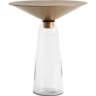 👉 Bijzettafel transparant glas Hotel Chique goud Vical Leba 8430026991686