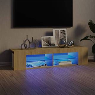 👉 Active Tv-meubel met LED-verlichting 135x39x30 cm sonoma eikenkleurig 8720286216422