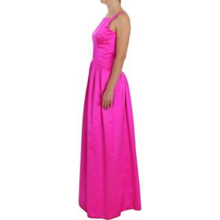 👉 Baljurk vrouwen roze s Pink Silk Long schede jurk Dolce & Gabbana , Dames