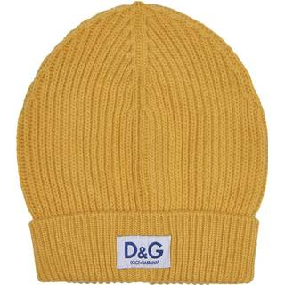 👉 Geel onesize mannen Knit Cashmere Hat Dolce & Gabbana , Heren 8057142347793