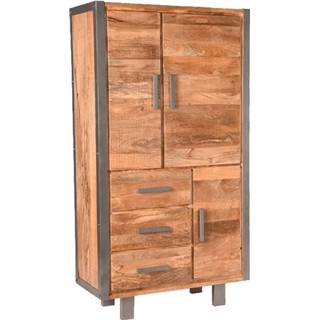 👉 Opbergkast naturel hout onderhoudsproducten dustrieel Label51 Factory 8719323324114