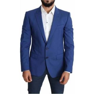 👉 Blazer blauw mannen Wool Single Breasted Dolce & Gabbana , Heren