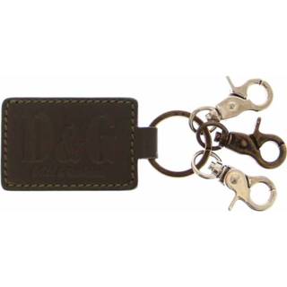 👉 Keychain groen leather onesize mannen Metal Ring Hook Logo Dolce & Gabbana , Heren