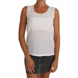 👉 Sleeveless wit vrouwen Silk A-line Blouse T-Shirt Top Dolce & Gabbana , Dames 1653437391013
