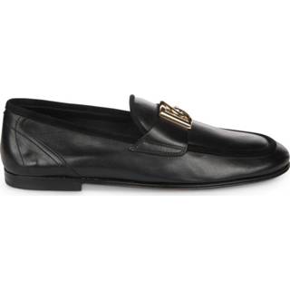 👉 Loafers zwart goud mannen with Gold Logo Dolce & Gabbana , Heren
